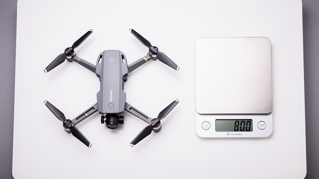 Measuring drone weight to determine licensing category