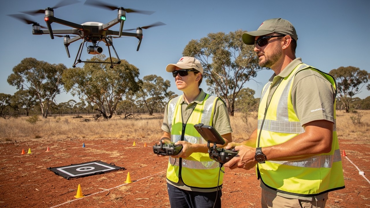 Remote Pilot Licence practical flight training session outdoors