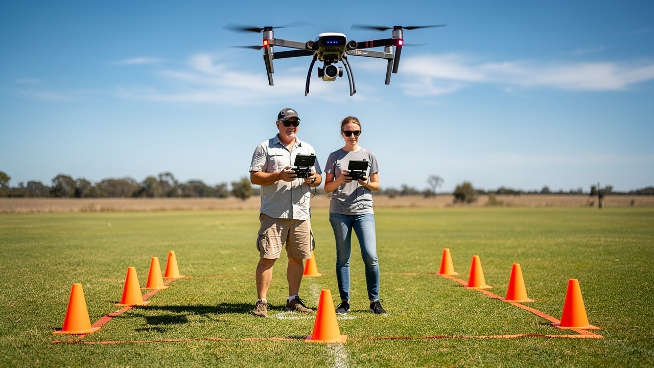 Practical drone training session with qualified instructor