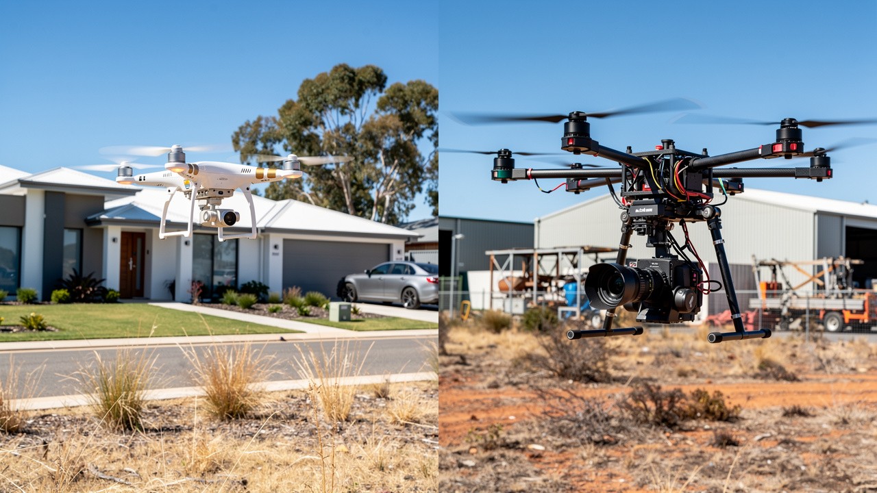 Comparison of basic drone operations versus advanced professional missions