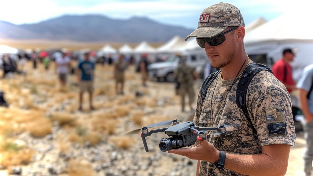 Drone training in field under real-world conditions