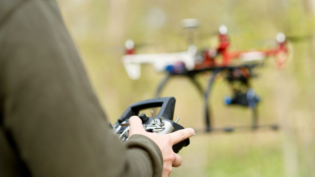 Beginner practicing precision drone flying at Drone Training Hub
